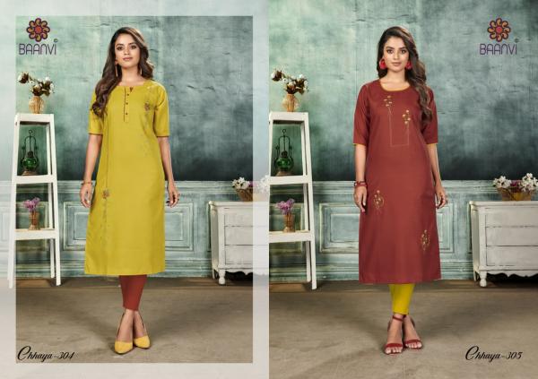 Baanvi Chaaya 3 Designer Cotton Embroidery Kurti 